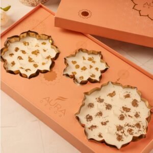 Set of 3 lotus urli - Aura