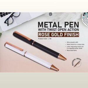 METAL PEN ROSE GOLD FINISH - PP