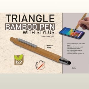 TRIANGLE BAMBOO PEN WITH STYLUS - PP