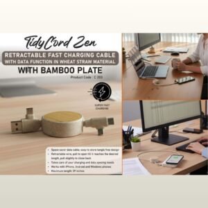 TIDY CORD ZEN BAMBOO CHARGING CABLE - PP