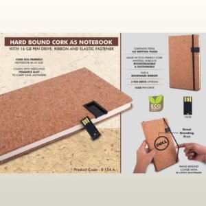 HARD BOUND CORK A5 NOTEBOOK - PP