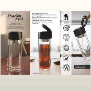 CLEAR SIP FOLD GLASS BOTTLE - PP