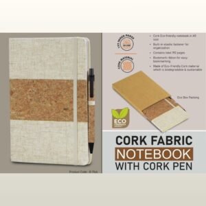 CORK FABRIC NOTEBOOK - PP