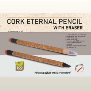 CORK PENCIL WITH ERASER - PP