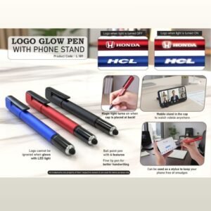 LOGO GLOW PEN WITH MOBILE STAND - PP