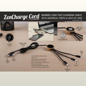 ZEN CHARGE CORD BAMBBOO CHARGING CABLE - PP