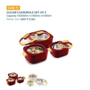 GLEAM CASSEROLE SET OF 3 - OLIVEWARE