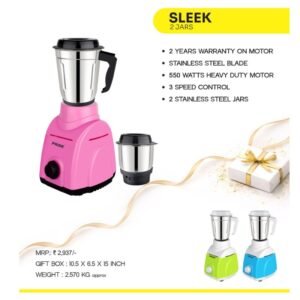SLEEK 2 JARS KITCHEN MIXER - PRIDE