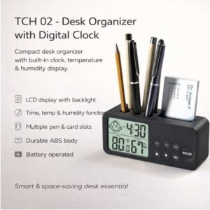 TCH 2 DESK ORGANIZER WITH DIGITAL CLOCK - JX