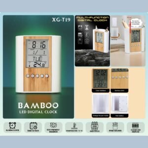 BAMBOO LED DIGITAL CLOCK - XG