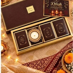 LUXURY BROWN HAMPER WITH 1 DIYA