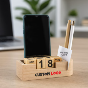 Wooden Pen Stand cum Calendar - VS